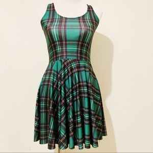 M 💀 Greed Plaid Skater Punk Rock Dress